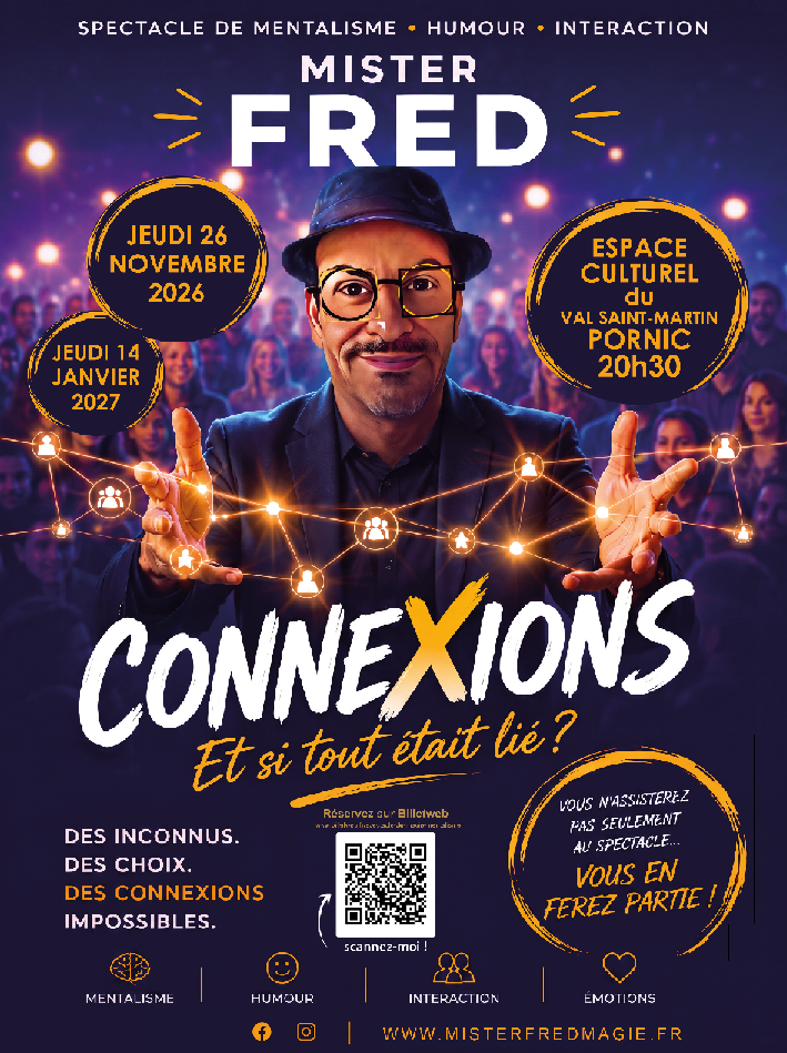 Affiche Spectacle Connexions - Mister Fred